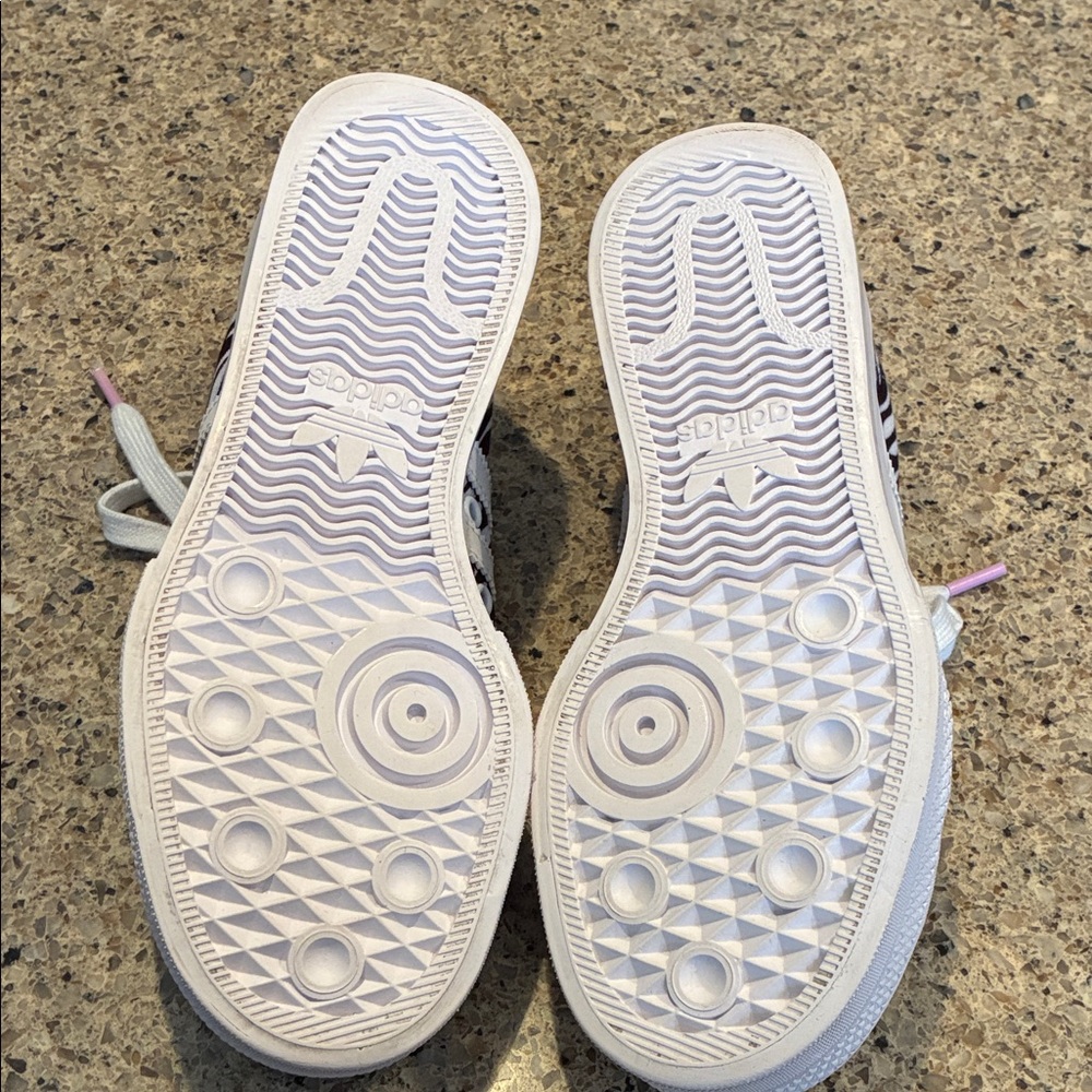 Girls Size 5 Adidas Nizza Platform Shoes Women's, Cloud White/Bliss Lilac/Core - Picture 10 of 12